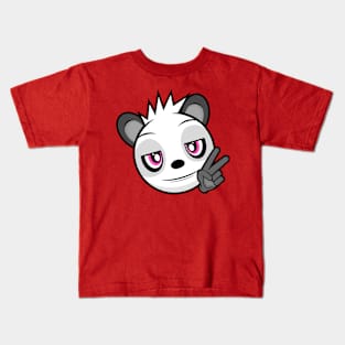 Relaxed Peace Sign Panda Mei Kids T-Shirt